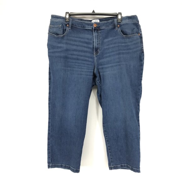 Lane Bryant Mid-Rise Authentic Straight Ankle Jeans Women's Plus Size 24 Stretch - Picture 1 of 12